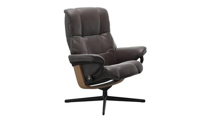 Stressless Mayfair Recliner with Cross Base in Cori Brown Leather